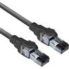 ACT Nero 3 metri di cavo patch S/FTP CAT6A IDC 4PPoE / PoE++ 100W LSZH senza strappi con connettori RJ45 (FB4903)