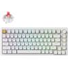 Keychron Tastiera meccanica wireless Keychron J2, compatibile con Mac, Windows e Linux, con retroilluminazione RGB, tecnologia QMK e switch hot-swap, colore bianco, modello Super Red