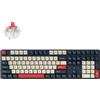 Keychron Tastiera meccanica wireless Keychron J5, compatibile con QMK, retroilluminata RGB, con tasti sostituibili a caldo, 100% (con tastierino numerico) - Keychron Super Red, blu scuro