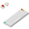 NuPhy Tastiera meccanica wireless NuPhy Air65 V3, con layout QWERTY, Bluetooth/2,4 GHz/USB-C, colore bianco/rosso "Nova"