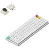 NuPhy Tastiera meccanica wireless NuPhy Air65 V3, con layout QWERTY, Bluetooth/2,4 GHz/USB-C, colore bianco/marrone "Nova"