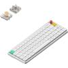 NuPhy Tastiera meccanica wireless NuPhy Air65 V3, con layout QWERTY, Bluetooth/2,4 GHz/USB-C - colore bianco Nova / rosa tenue (nano)