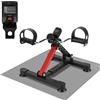 Eikuavons Mini-cyclette da casa, bicicletta fitness, pedaliere, allenatore per braccia e gambe con display LCD, resistenza regolabile, altezza regolabile, antiscivolo