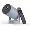 StarTech HY300Pro+ Smart Beamer - Mini proiettore - Android 14, Wi-Fi, Bluetooth 5.4 - 8000 lumen, risoluzione 720p HD - Correzione automatica della distorsione trapezoidale - Controllo vocale - Grigio