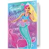 Danilo Promotions LTD Danilo Promotions Limited Biglietto di compleanno Barbie, biglietto di compleanno per tutti, biglietto di compleanno Barbie, biglietto ufficiale Barbie, multicolore, 17,8 x 15,2 cm