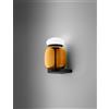 Vistosi FARO APPLIQUE A PARETE S AMBRA SCURA BIANCO MONTATURA NERO OPACO 2 L2214 LED 2700K 8,5W 1200lm DIMMERABILE