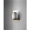 Vistosi FARO APPLIQUE A PARETE S CRISTALLO BIANCO MONTATURA OTTONE VERNICIATO L3214 LED 3000K 8,5W 1200lm DIMMERABILE