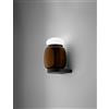 Vistosi FARO APPLIQUE A PARETE S TERRA BRUCIATA BIANCO MONTATURA NERO OPACO 2 L2214 LED 2700K 8,5W 1200lm DIMMERABILE