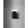 Vistosi FARO APPLIQUE A PARETE S VERDE ANTICO BIANCO MONTATURA NERO OPACO 2 L2214 LED 2700K 8,5W 1200lm DIMMERABILE