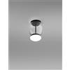 Vistosi FARO LAMPADA DA SOFFITTO S CRISTALLO BIANCO MONTATURA NERO OPACO 2 L3214 LED 3000K 8,5W 1200lm DIMMERABILE