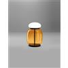 Vistosi FARO LAMPADA DA TAVOLO G AMBRA SCURA BIANCO MONTATURA NERO OPACO 2 L2415 LED 2700K 2000LM 13W DIMMERABILE