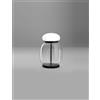 Vistosi FARO LAMPADA DA TAVOLO G CRISTALLO BIANCO MONTATURA NERO OPACO 2 L3415 LED 3000K 2000LM 13W DIMMERABILE