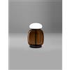 Vistosi FARO LAMPADA DA TAVOLO G TERRA BRUCIATA BIANCO MONTATURA NERO OPACO 2 L3415 LED 3000K 2000LM 13W DIMMERABILE