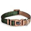 CAMON COLLARE REGOLABILE DOUBLE PREMIUM BICOLOR VERDE/ECRU 15 X 300-400 MM DC119/B.04