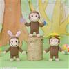 FuRyu Curious George Peluche Mascotte Pasquale George Set di 3 Giappone NUOVO
