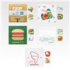Bandai Ichiban Kuji MOS BURGER 2 E Prize Zipper Bag & Flake Set di 5 Japan NUOVO