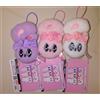FuRyu Ester Bunny Peluche Mini Face Mascotte Set di 3 Importazione Giappone N...