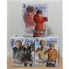 BANPRESTO One Piece THE Departure Egghead SANJI Rufy & Zoro Figure set di 3 N...