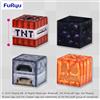 FuRyu Minecraft Block Peluche TNT Jack-o'-Lantern Furnace Ossidian Set Giappo...