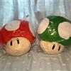 Taito Super Mario Extra Large Peluche Super Mushroom 1UP Set di funghi NUOVO dal...
