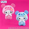 SANRIO PANDA HELLO KITTY Heartthrob Heisei GRANDE set di 2 peluche importazio...