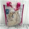 Borsa tote trasparente Snoopy con marsupio con coulisse rosa