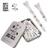TSI Set di magliette in legno Peanuts SNOOPY GOLF in una custodia di latta 30 pezzi