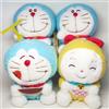 SEGA Doraemon Red Cheeks Peluche Fuwari Ver Set di 4 SEGA Japan import nuovo