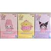 BANPRESTO Sanrio Fluffy Puffy Mine Figure Vol.1 Set di 3 Giappone Nuovo