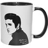 Widdle Gifts Tazza Elvis in bianco e nero 325 ml icona regalo per lei/lui