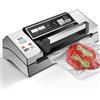Mesliese Macchina sigillatrice sottovuoto, superpotente sigillatore alimentare di progettazione da 95kPa 140W a impugnatura manuale, lamina a doppia chiusura con indicatore incorporato Cutter & Countdown