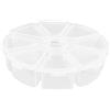 Adfaga Scatola portaoggetti per gioielli, contenitore trasparente per perline di plastica a griglia multipla con 8 scomparti, coperchi separati, per accessori fatti a mano, fornitu