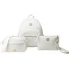 LANCETTI Set Borse Donna 3 Pezzi, Zainetto Media e Piccola con Tracolla Regolabile e Removibile, Materiale PU, Dettagli Eleganti