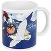 Semic Kiki Kiki - Tazza con scritta Studio Ghibli, in ceramica, colore: Bianco