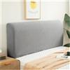 RTSFKFS Copri Testata Letto Universale, Copertura Testiera Letto Matrimoniale, Fodera Protezione Elastica Lavabile per Decorazione Camera, Addensare Anti-Graffio Anti-Polvere ( Color : Light Grey , Size : 130