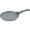 Zanetti - DURAPIETRA Crepiera 28 cm in Alluminio, Padella Antiaderente per Crepes Forgiata ad Alto Spessore, Effetto Pietra e Manico Soft Touch, Per Ogni Piano Cottura Incluso l'Induzione