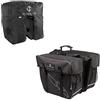 M-Wave Unisex - Adulto Amsterdam Double Portapacchi con copertura antipioggia, Nero