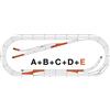 ROCO 42023 Scala HO Set E binari Roco line con massicciata