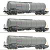 ROCO 6600197 HO Set di tre carri cisterna a 4 assi, tipo Zacns, della NACCO.