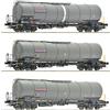 ROCO 6600197 Scala HO Set tre cisterne a carrelli della Nacco