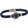 amorili Bracciale Uomo Rosa dei Venti Bussola in Acciaio Inox con Cordino Nautico | Braccialetto Regolabile Stile Marino | Idea Regalo Uomo Avventura Direzione bcc0054