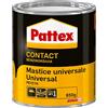 Pattex Mastice Universale, Adesivo a Contatto Universale, Forte Presa Iniziale, Per Incollaggio Di Gomma, Cuoio, Moquettes, Feltro, Sughero Rapido, Non Macchia, latta da 650g