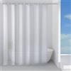 GEDY G-Jungle Tenda Doccia, Tenda Doccia 180x200, Realizzata in Tessuto peva, Finitura Bianca, Design R&S, Tenda per Doccia provvista di 12 Anelli, 2 Anni di Garanzia