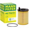 Mann Filter MANN-FILTER HU 716/2 x Filtro dell'olio - per Autovetture + veicoli commeriali