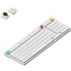 NuPhy Tastiera meccanica wireless NuPhy Air100 V3, con connessione Bluetooth/2,4 GHz/USB-C, layout QWERTY - colore bianco/marrone, modello Nano