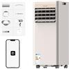 DREAME P-Wind10 7000 BTU Condizionatore Portatile 3-in-1: Raffreddamento, Deumidificazione e Ventilazione, Flusso d'aria 3D, Controllo tramite App e Telecomando, Modalità Notturna,Installazione Facile