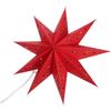 LIFKOME Lanterna di Carta Stella Punte Rossa con Luci LED Paralume da Appendere Leggero e Facile da Montare per Decorazioni Natalizie Matrimoni Compleanni e Feste Interne ed Esterne