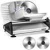 YASHE SL-518 Affettatrice Elettrica da Casa - Affettatrice Professionale 250W con Spessore Regolabile da 0 a 15mm, 2 Lame Rimovibili in Acciaio Inox da 19cm, Blocco di Sicurezza e Piedini a Ventosa