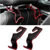 Yuqilin Gancio per Poggiatesta Auto,2 Pezzi 360°in Orizzontale Carico di 25 kg Gancio Universale per Sedile Posteriore Gancio per Lo Stoccaggio Dello Schienale Dell'Auto Accessori Auto(Nero)
