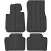 Gledring Tappetini in Gomma Compatibile con BMW Serie 3 F30/F31 2012-2019 (Profilo T 4-Parti + Clip di Montaggio)